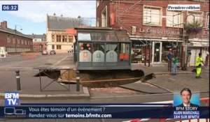 Amiens: un trou d'une dizaine de mètres de largeur s'est formé en plein centre-ville