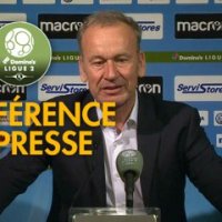 Conférence de presse AJ Auxerre - EA Guingamp (2-2) : Jean-Marc FURLAN (AJA) - Patrice LAIR (EAG) - 2019/2020