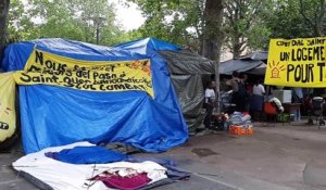 Campement des Sud-Américains à Saint-Ouen  (Seine-Saint-Denis)