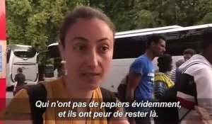 Paris: évacuation du camp de migrants parc de la Villette