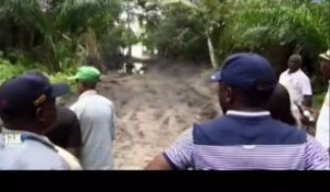 RTG - Visite de terrain du Maire de la commune d’Akanda  pour constater l’avancement des travaux du projet écologie beach Gabon