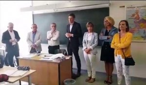 Mathieu Klein président du conseil départemental de Meurthe-et-Moselle au collège Vauban de Longwy