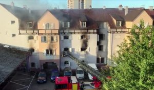 Incendie de Schiltigheim : l'intervention des pompiers en images