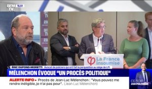 Procès de Jean-Luc Mélenchon: "Que Monsieur Mélenchon respecte au moins ma liberté" demande Éric Dupont-Moretti
