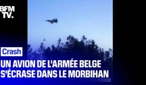 Un avion de chasse de l'armée belge s'est écrasé ce matin à Pluvigner dans le Morbihan
