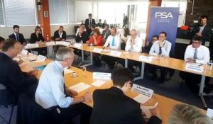 Table ronde avec Bruno Le Maire à PSA Trémery
