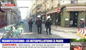 Les forces de l'ordre ont tiré de nombreux gaz lacrymogènes aux abords des Champs-Élysées