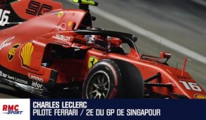 Formule 1 : la frustration de Leclerc, deuxième derrière Vettel à Singapour