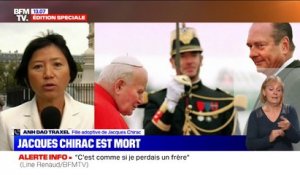 "Il restera un grand homme", réagit Anh Dao Traxel, la fille adoptive de Jacques Chirac