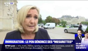 Immigration: Marine Le Pen estime qu'Emmanuel Macron "prendra des mesurettes qui ne régleront pas le problème"