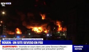Incendie dans une usine à Rouen: 11 communes sont appelées à se confiner par précaution