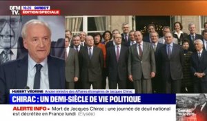 "C'est une page de notre histoire qui se tourne", réagit Hubert Védrine, ancien ministre des Affaires étrangères de Jacques Chirac