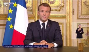 Emmanuel Macron: "Le président Chirac incarna une certaine idée du monde"