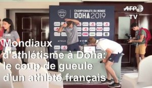 Mondiaux d'athlétisme à Doha: "une catastrophe", assure Kevin Mayer