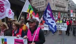 Strasbourg: une centaine de retraités mobilisés