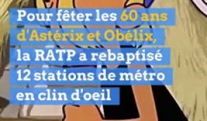 La RATP fête les 60 ans d'Astérix en rebaptisant des stations de métro