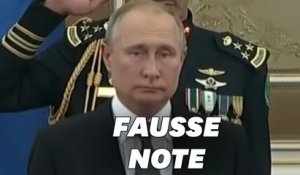 Vladimir Poutine n'a pas bronché face à ce massacre de l'hymne russe