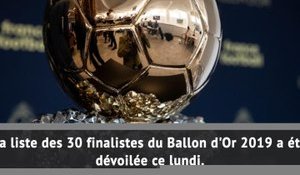 Ballon d'Or - La liste des 30 dévoilée