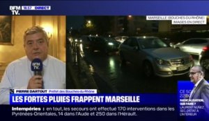 Inondations à Marseille: le Préfet des Bouches-du-Rhône appelle les habitants à "éviter le plus possible d'utiliser leur voiture"