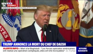 "Il n’est pas mort en héros, mais comme un lâche" : Donald Trump  détaille les conditions de la mort d'al-Baghdadi