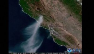 La fumée des incendies en Californie vue de l'espace