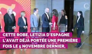 La reine Letizia d'Espagne pique la robe de Victoria Beckham lors d'une apparition publique
