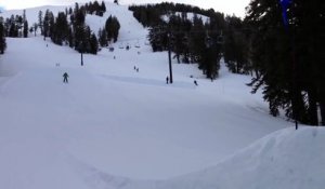 Premier saut à Skis... ils se décrochent ! OUPS