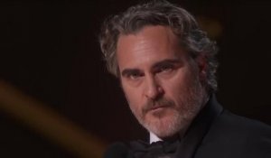 Oscars 2020 : le discours émouvant et engagé de Joaquin Phoenix, sacré meilleur acteur pour « Joker »