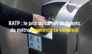 RATP : le prix du carnet de tickets de métro augmente ce vendredi