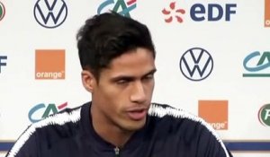 Football - Raphaël Varane en conférence de presse avant France-Moldavie