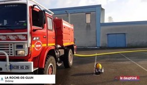 L'intervention des pompiers pour éteindre l'incendie du gymnase de La Roche-de-Glun