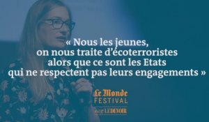 « Nous les jeunes, on nous traite d’écoterroristes alors que ce sont les Etats qui ne respectent pas leurs engagements »