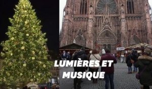 Strasbourg a inauguré son marché de Noël et illuminé son sapin en musique