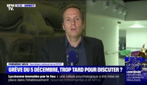 Pour Frédéric Sève (CFDT), la proposition de Bruno Retailleau sur "un service minimum garanti" pour la grève du 5 décembre est "inutile"