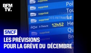 Grève du 5 décembre : les prévisions de trafic de la SNCF
