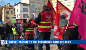 A la Une : Plus de 10 000 personnes dans les rues contre la réforme des retraites à Saint-Etienne / Et demain, quelles sont vos prévisions trafic / Festival de but dans la chaudron / La Sainte-Barbe se fête en avance à Sorbiers