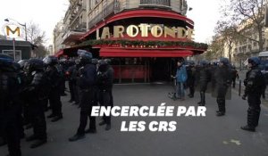 Pendant la manifestation à Paris, La Rotonde était sous haute protection