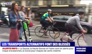 Les accidents de vélos et trottinettes se multiplient à Paris depuis le début de la grève