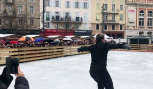 Brian Joubert à la patinoire d'Annonay