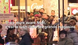 Noël: ultimes courses des Parisiens malgré la grève