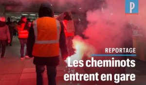 Manifestation surprise contre la réforme des retraites gare de Lyon