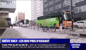 Grève SNCF: les bus pris d'assaut par les voyageurs