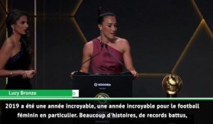 Globe Soccer Awards - Bronze élue meilleure joueuse de l’année 2019