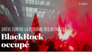 Des cheminots en grève envahissent les locaux parisiens de BlackRock
