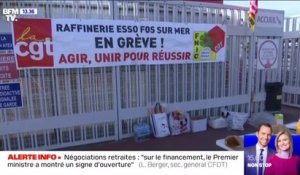 La raffinerie Esso de Fos-sur-Mer bloquée par des grévistes