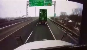 Un camionneur évite le pire