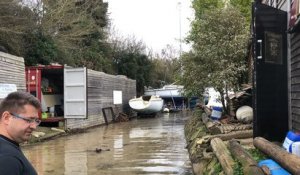 Inondation du chantier naval de la Passagère