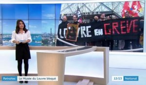 Réforme des retraites : des grévistes bloquent l'accès au musée du Louvre