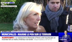 Macron évacué d'un théâtre: selon Marine Le Pen, "ces agissements doivent être condamnés, il révèle une montée en tension depuis 1 an et demi"