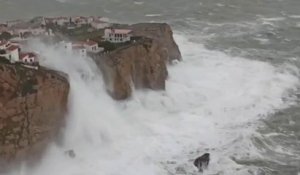 Tempête Gloria: des vagues géantes surplombent les falaises en Catalogne